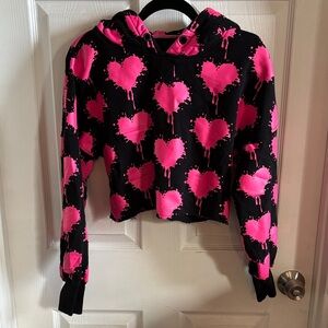 UGG Women's Keira Taffy heart cropped hoodie size XS